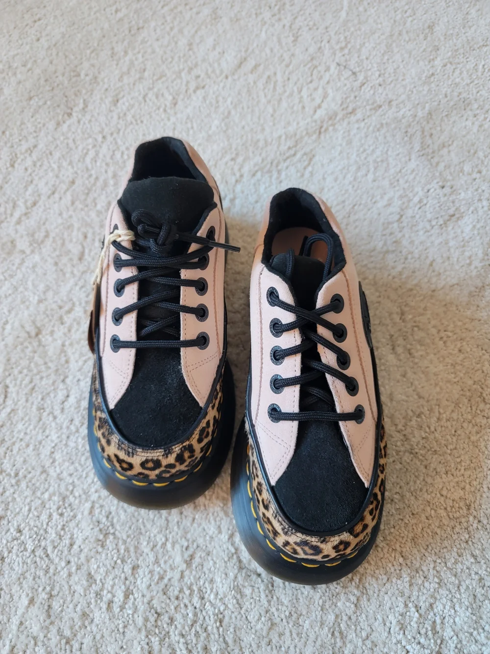 NEW RARE Dr. Martens Buzz Leopard‎ Platform Shoes 5 Mob Wife Maximalist Grunge